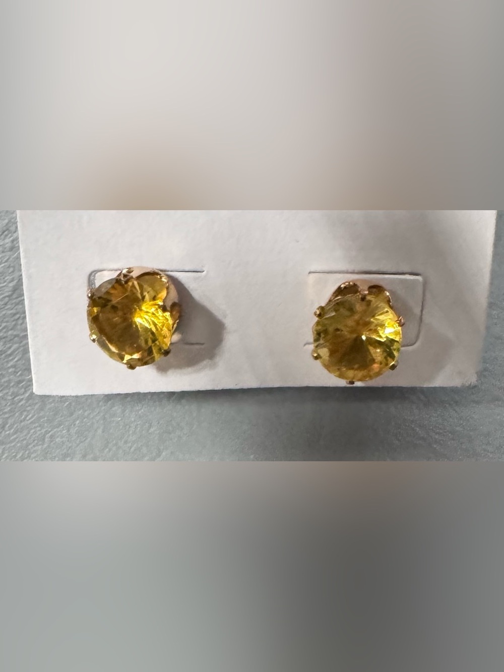 Yellow Crystal glass globe backing Stud Earrings - Women Jewelry whimsical